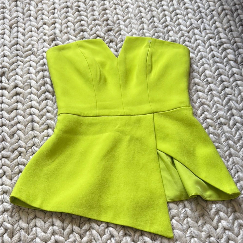 Vibrant Yellow Strapless Bustier Style Top - Worn Once